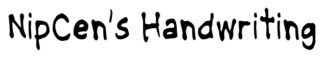 NipCen’s Handwriting font